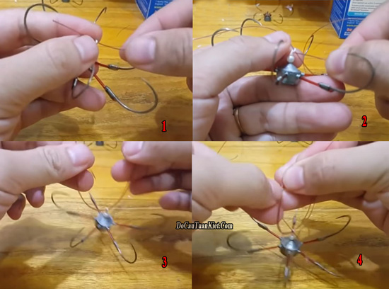 Buộc lưỡi câu lục - Step 1