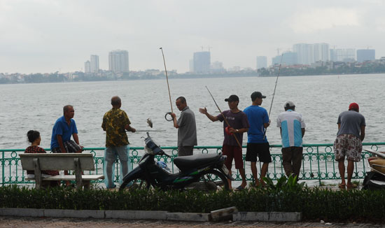 Câu cá hồ tây