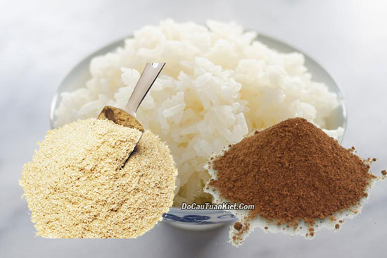 Cơm nguội và cám cá làm mồi câu rô phi