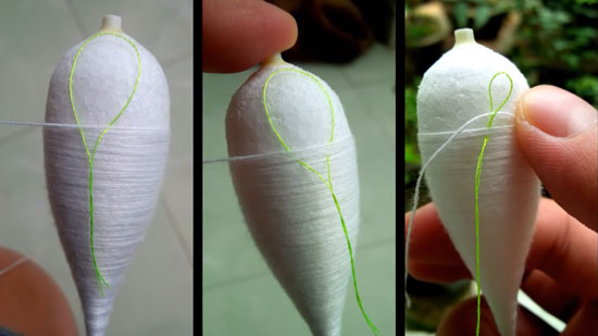 Quốn chỉ xung quanh bầu phao