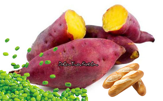 Mồi câu cá mè từ khoai lang, bánh mì và đậu xanh